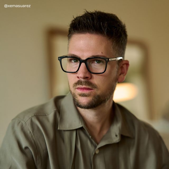 George Rectangle Black Glasses hover