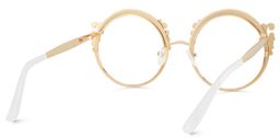Nelida Round White Glasses4