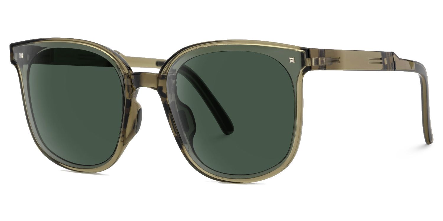 Sulaika TR90 Square Green Sunglasses | Zeelool2