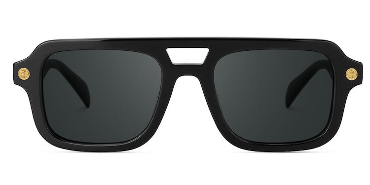 Ismail Aviator Black Glasses