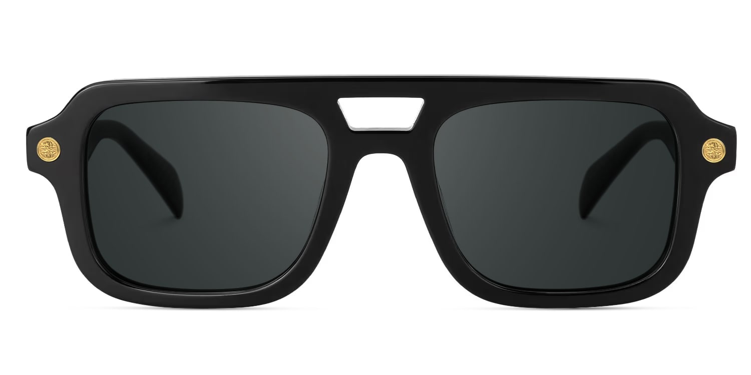 Ismail Aviator Black Glasses