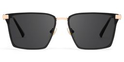 Finn Rectangle Black Glasses0