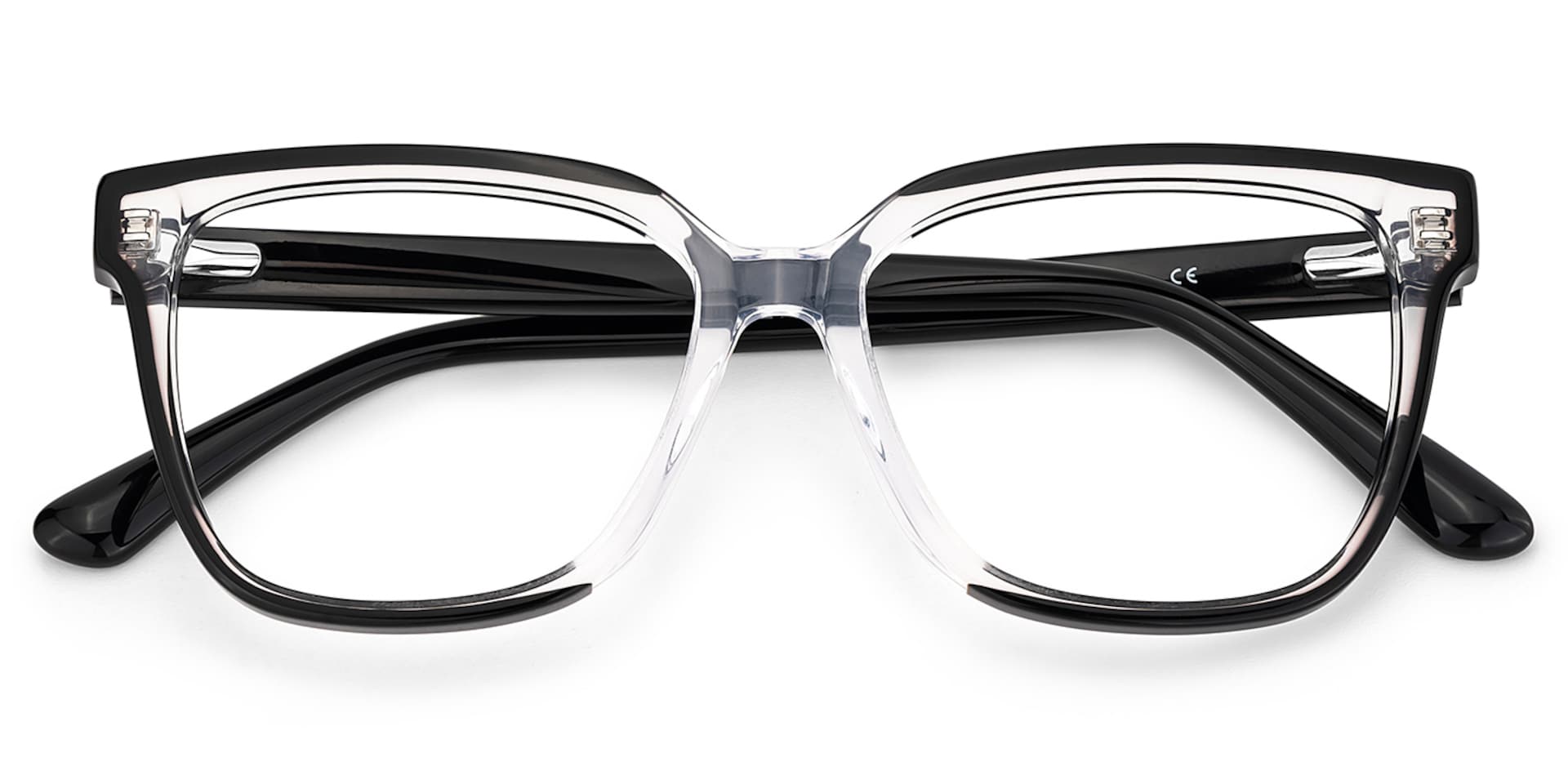 Benguie Black Crystal Square Shape Eyeglasses | Zeelool2