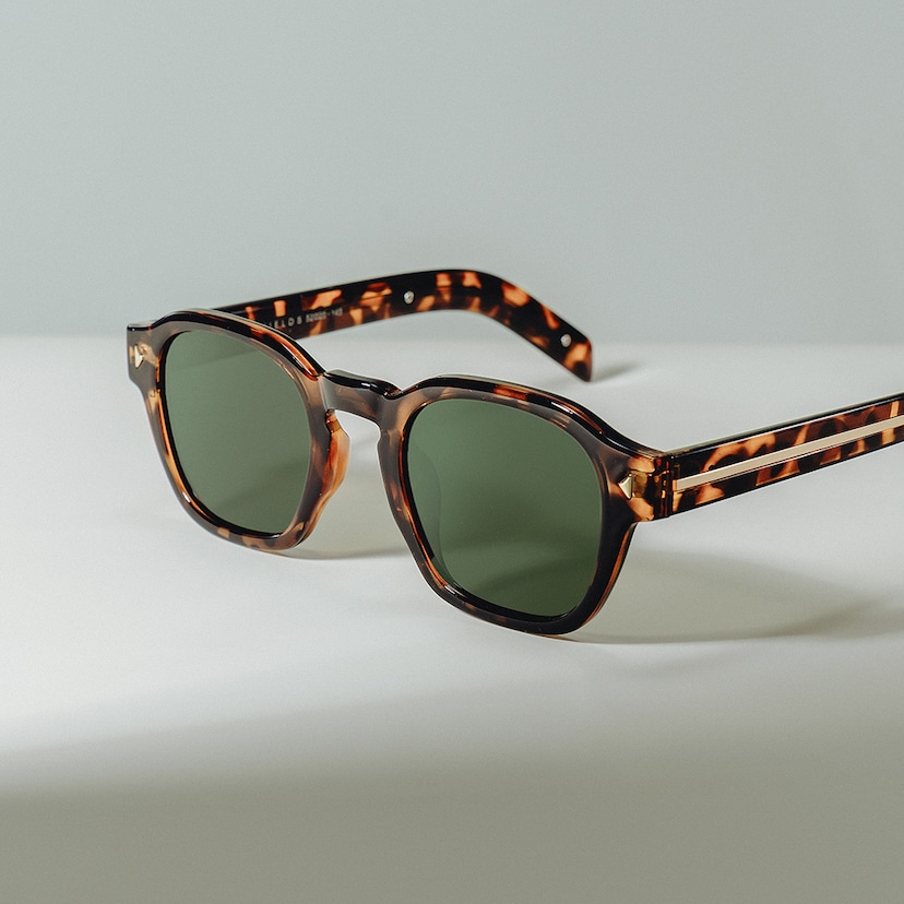 Leilani Rectangle Tortoise Polarized Sunglasses