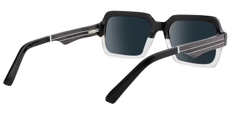 Jack Rectangle Black & Clear Sunglasses | Zeelool Glasses3