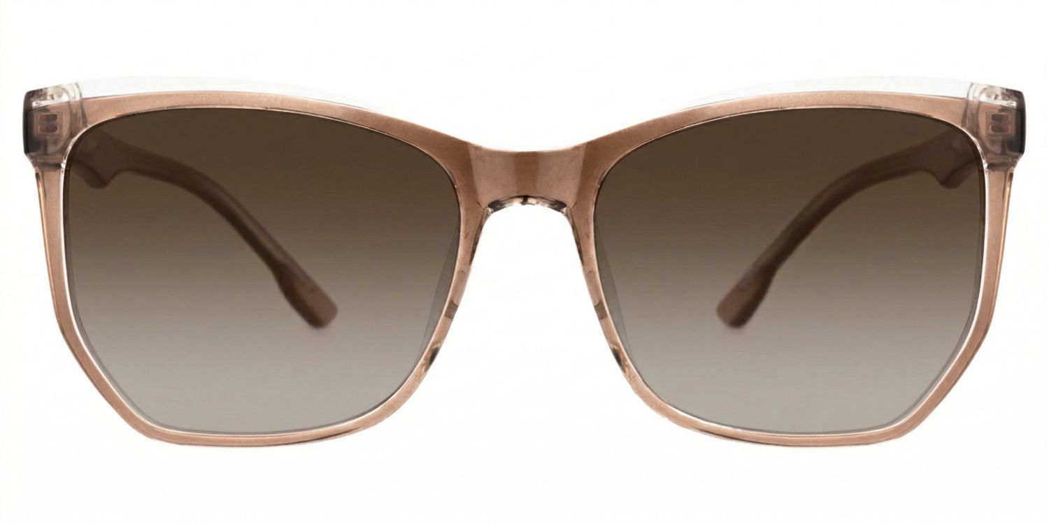 Libby Geometric Brown Frame Sunglasses Online Sale | ZEELOOL0