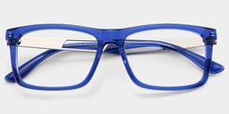 Morgan Rectangle Blue Glasses2