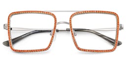 Diva Square Orange Glasses1