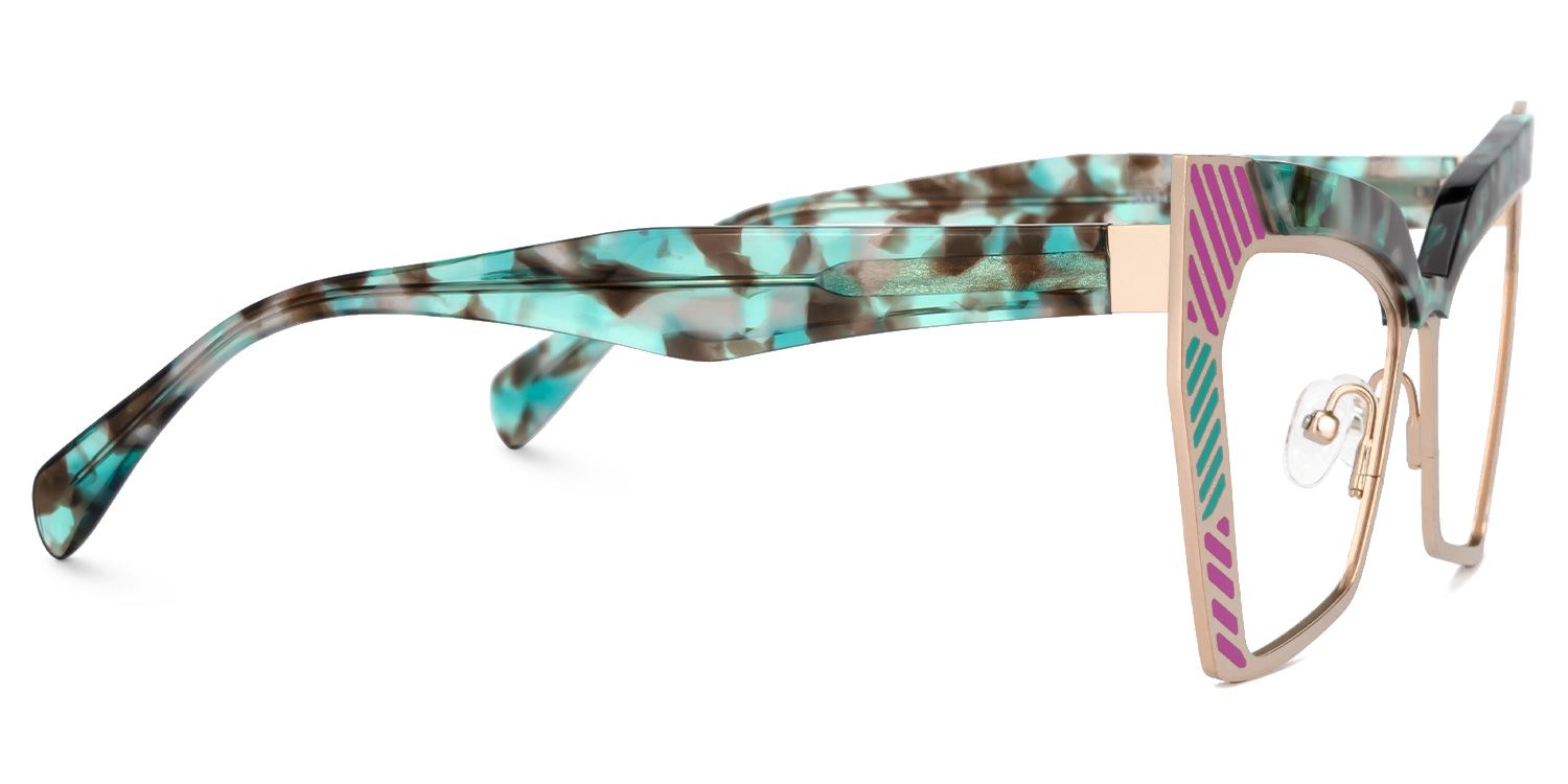Chrishana Designer Eyeglasses in Butterfly Green-Tortoise Frame2