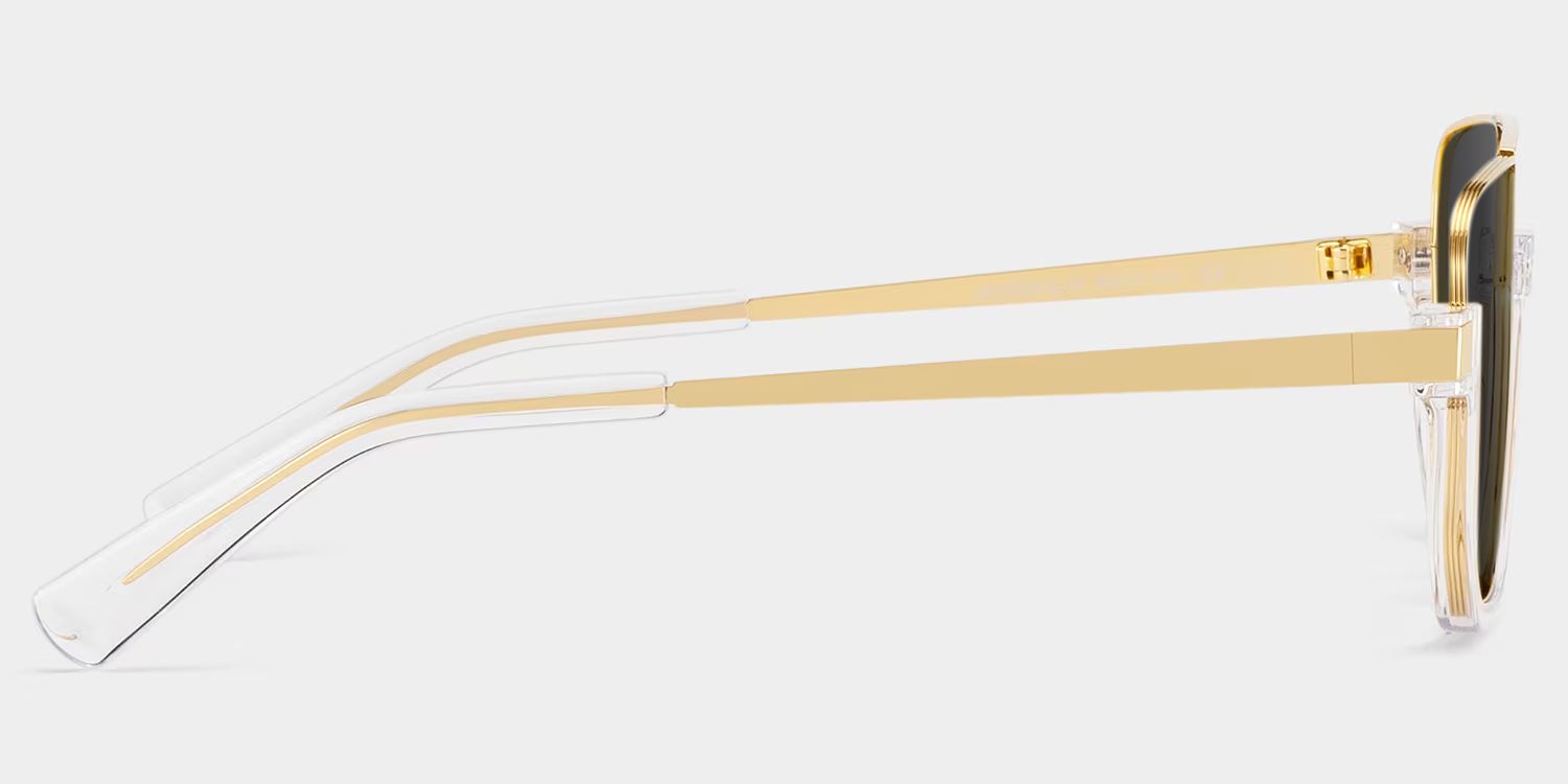 Oromiya Mixed Gold Clear Frame Sunglasses | ZEELOOL
