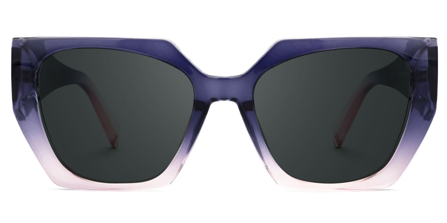 Sileidy Rectangle Style Purple-Pink Frame Sunglasses | ZEELOOL0