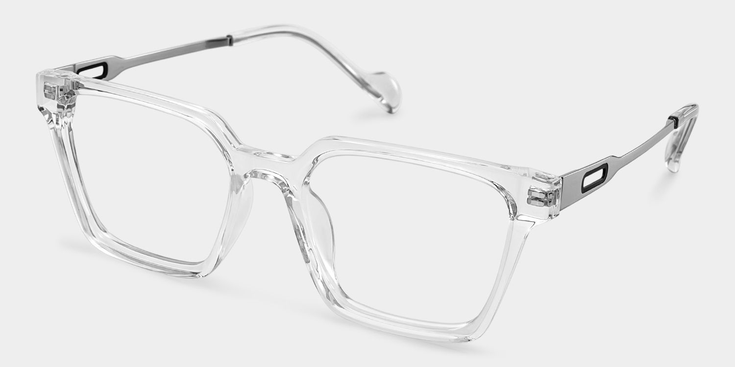 Mabel Eyeglasses in Square Clear Frame | Zeelool3