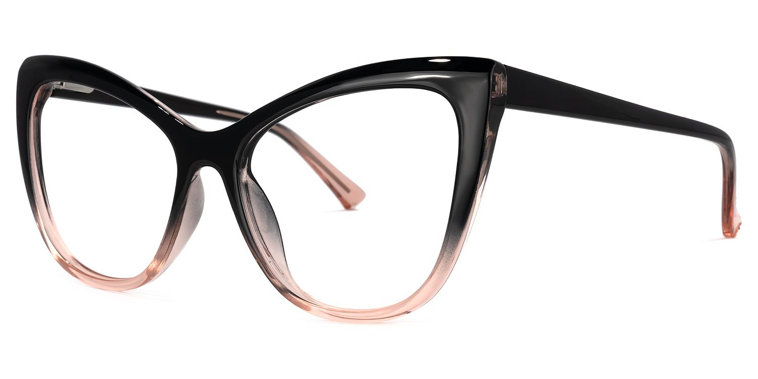 Shelby Cateye Black-Pink Glasses | Zeelool Glasses1
