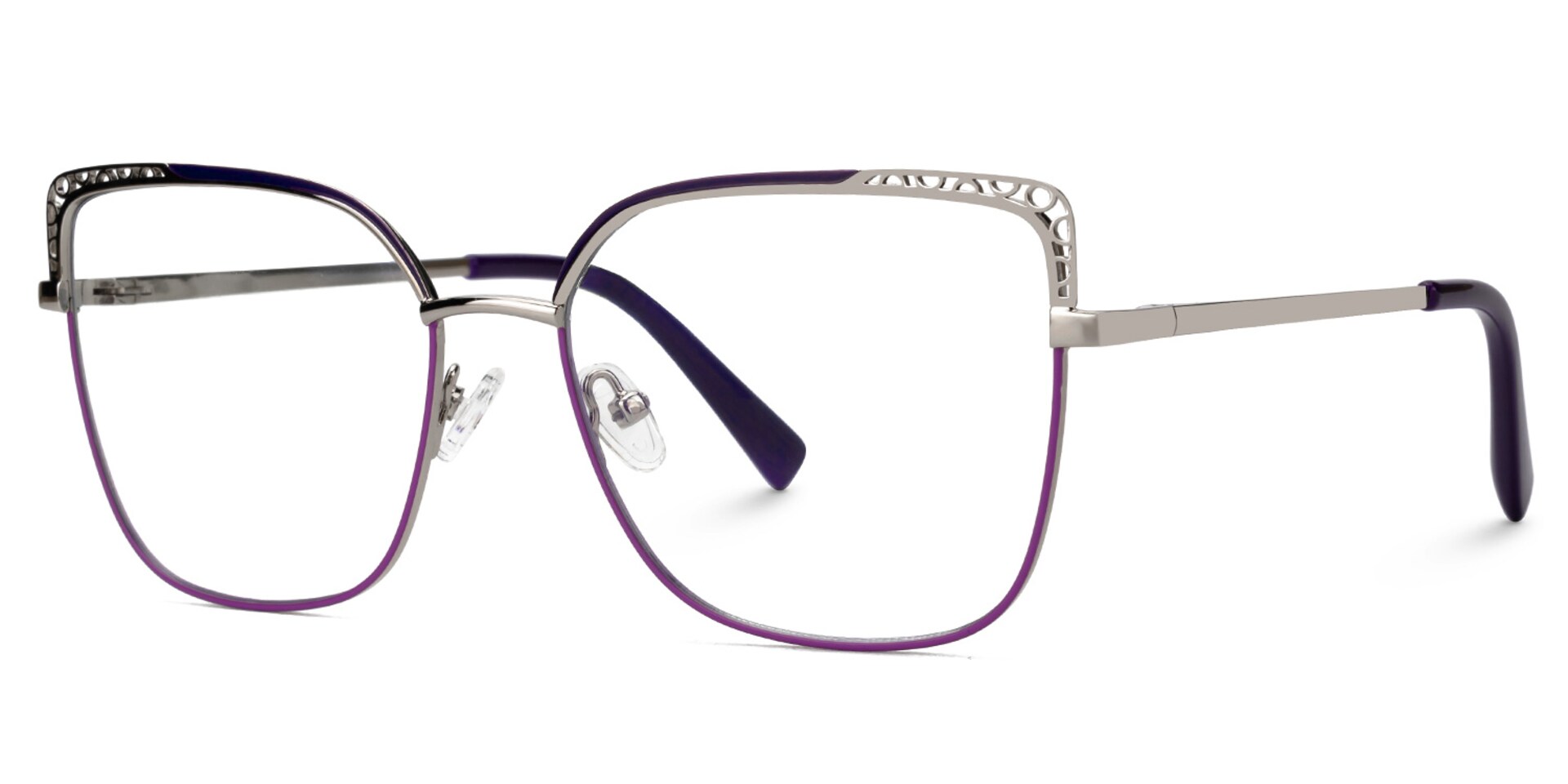 Marlisa Square Purple Full-Frame Glasses | Zeelool1