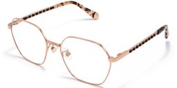 Dunbar Geometric Rose Gold Glasses2