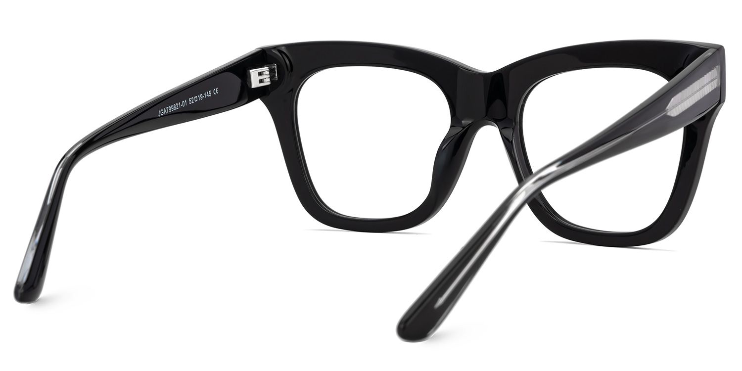 Grabar Black Square Frames Glasses for Women | Zeelool3