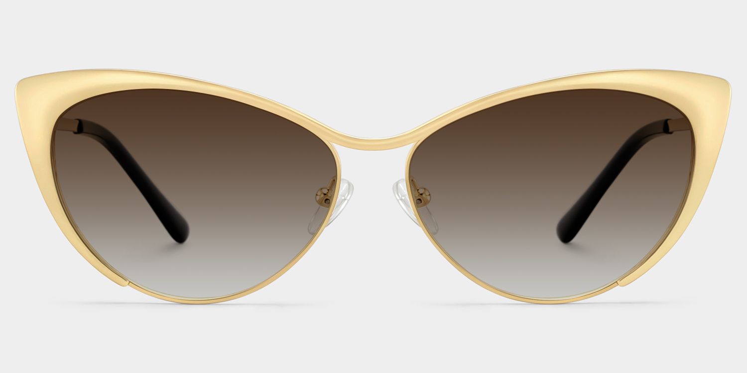 Ellen Cat Eye Style Gold Frame Sunglasses | ZEELOOL0