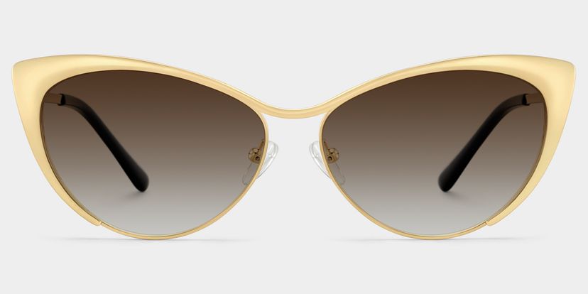 Ellen Cateye Gold Sunglasses