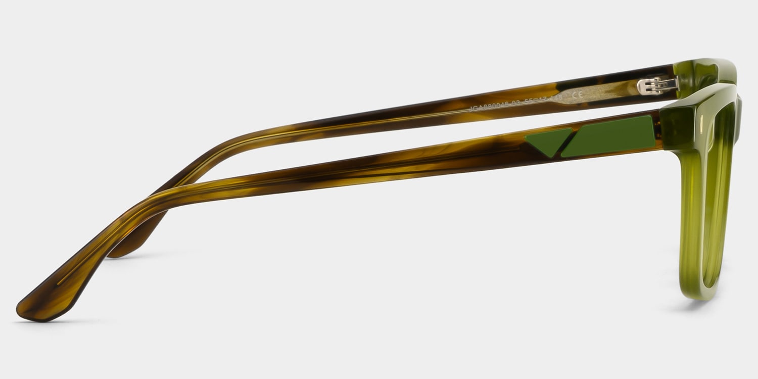 Travis Rectangle Green Glasses4