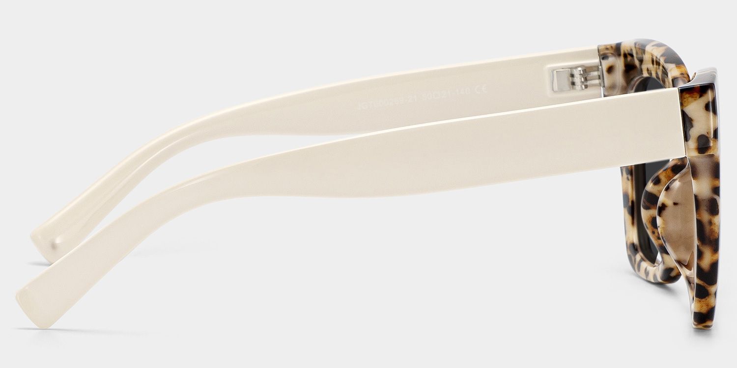 Malcolm Large Havana Sunglasses Frames With White Arms | Zeelool3