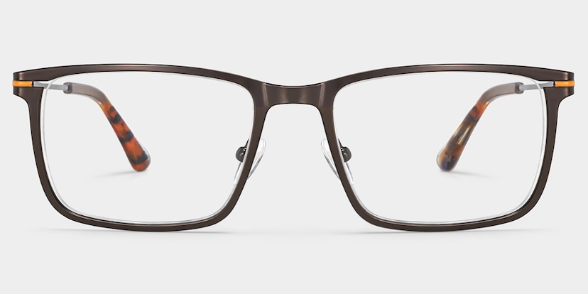 Roxana Rectangle Brown Glasses
