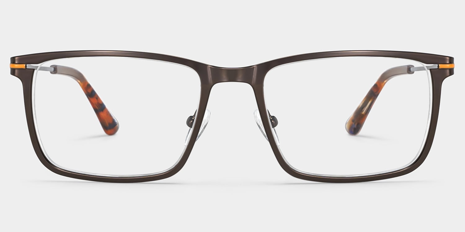 Roxana Rectangle Brown Glasses