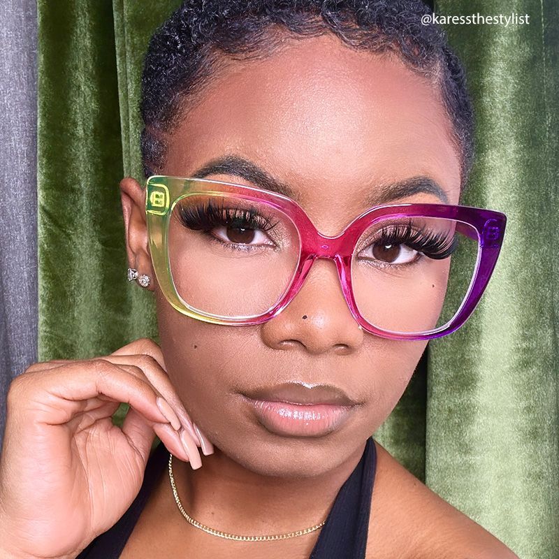 Carrero Square Eyeglasses with Bright-Multicolor Frame4