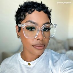 Ebony Square Clear Glasses7