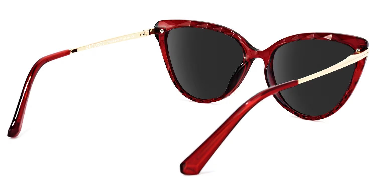 Lucas Cateye Red Sunglasses | Zeelool Glasses3