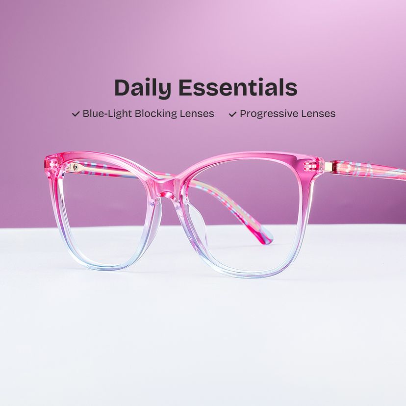 Gage Butterfly Pink Blue Glasses