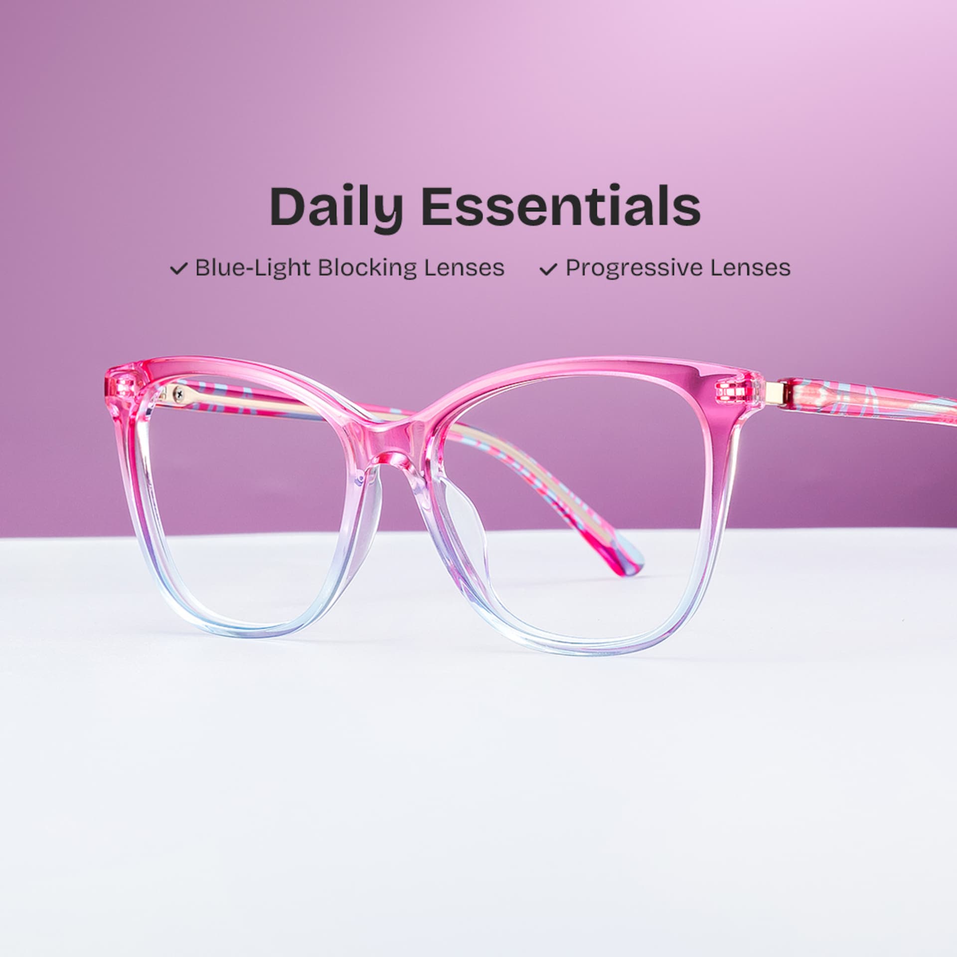 Gage Butterfly Pink Color Frame Glasses for Women | Zeelool0