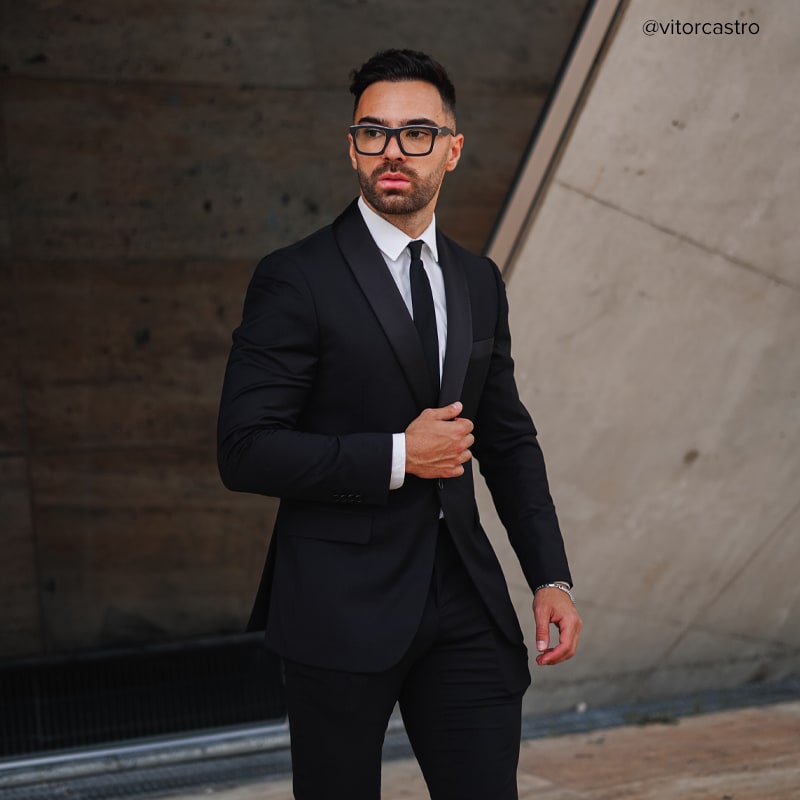 Riley Rectangle Dark-Gray Glasses