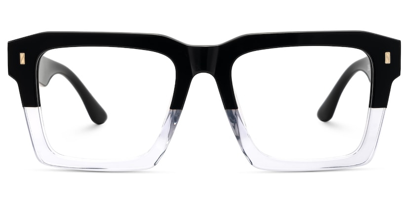Kenish Square Black Crystal Glasses