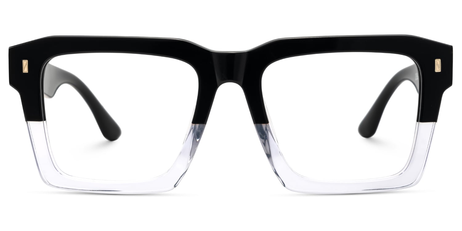 Kenish Square Black Crystal Glasses