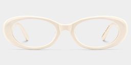 The 90s White Oval Glasses1