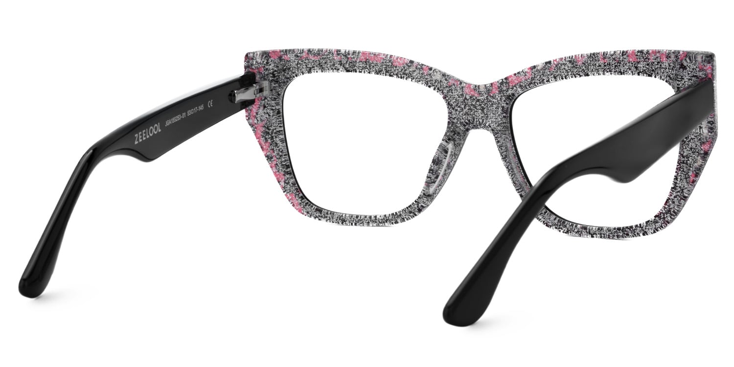 Thurman Black Glasses Frames with Butterfly Design4