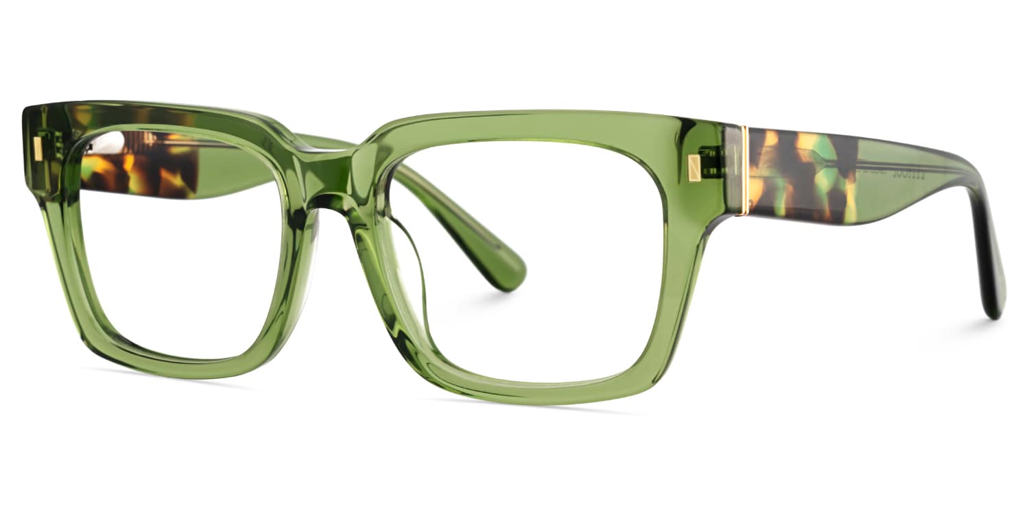 Fulford Rectangle Green Glasses2
