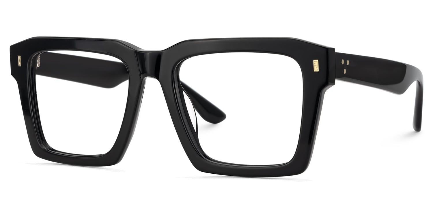 Kenish Square Black Glasses3