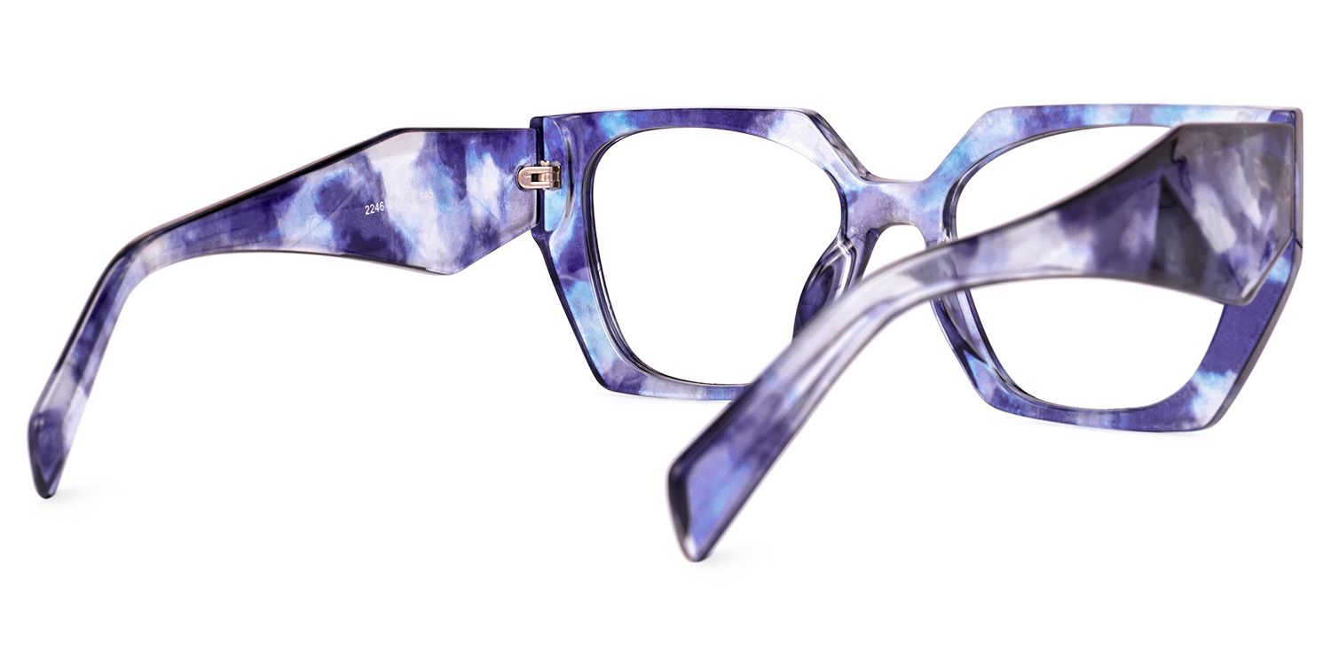 Sileidy Geometric Purple Eyeglasses and Glasses Frames3