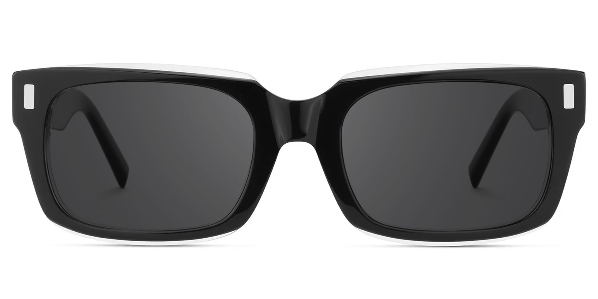 Designer Rectangular Glasses with Clear Rim of Black Frame0