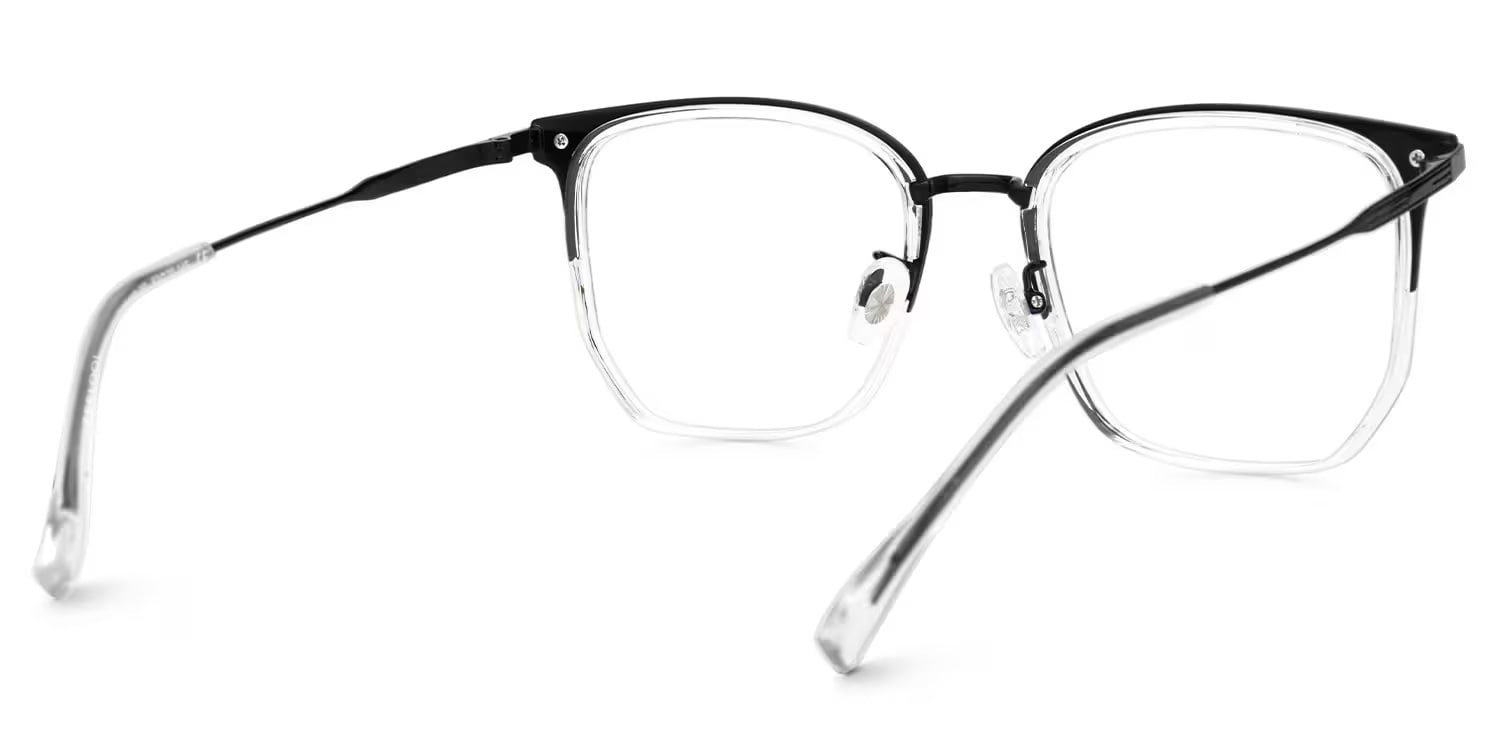 Roque Mixed-material Geometric Crystal Frame Glasses | Zeelool4