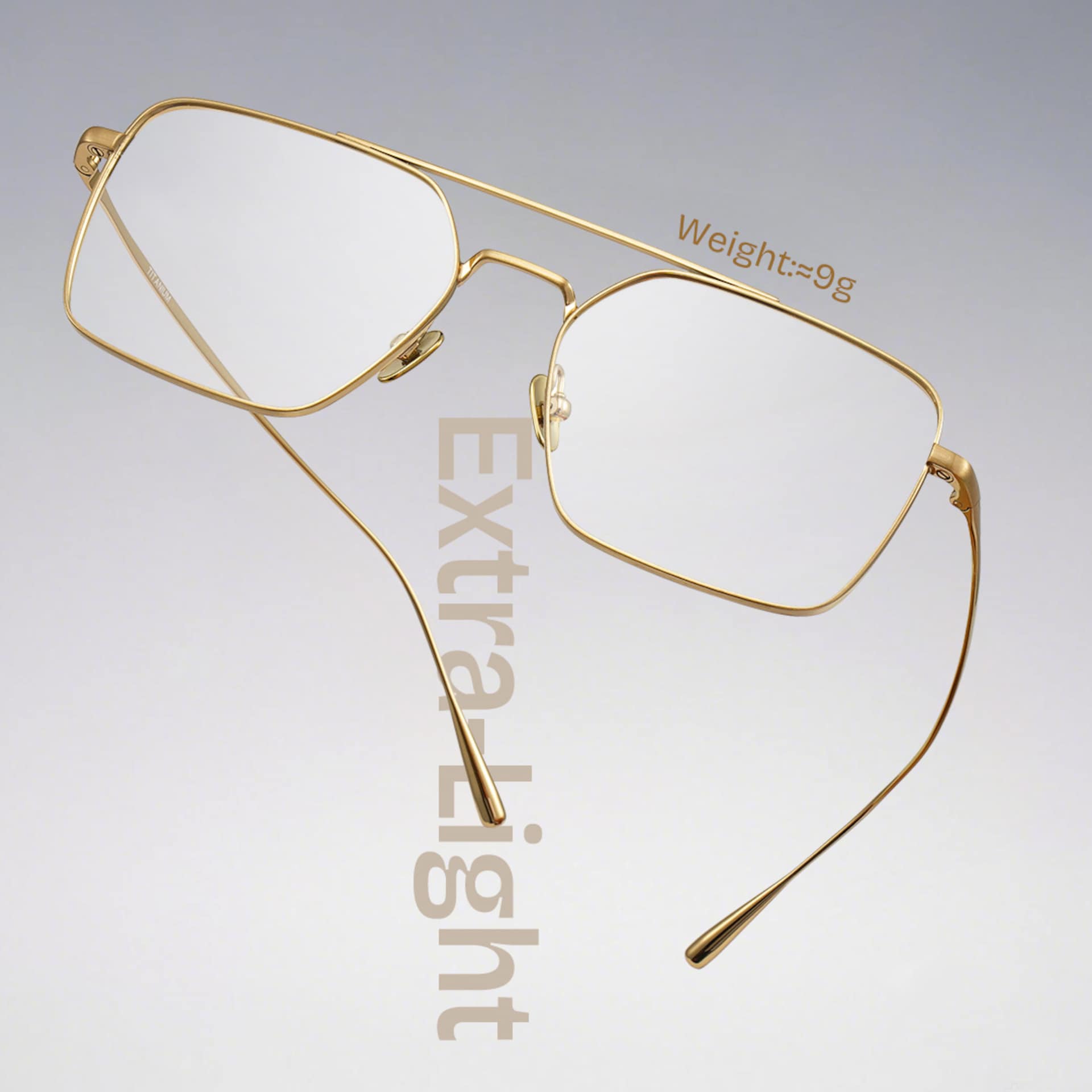 Jensen Eyeglasses in Aviator Gold Frame | Zeelool1