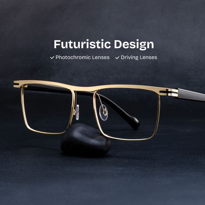 Violet Browline Gold Glasses