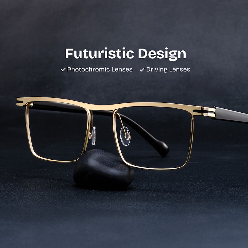 Violet Browline Gold Glasses