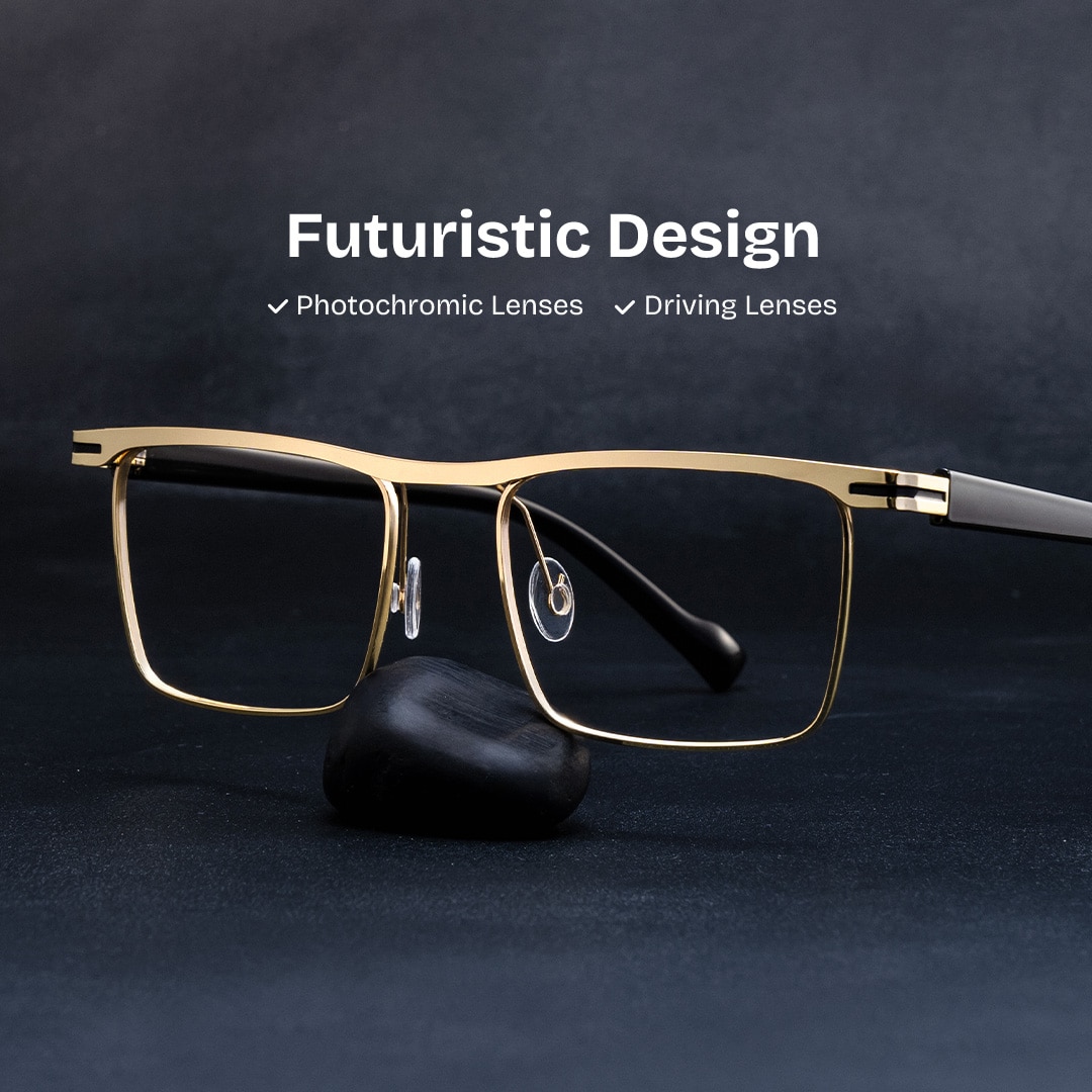 Violet Browline Gold Glasses