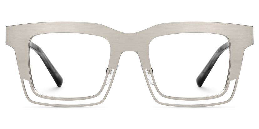 Evan Rectangle Silver Glasses