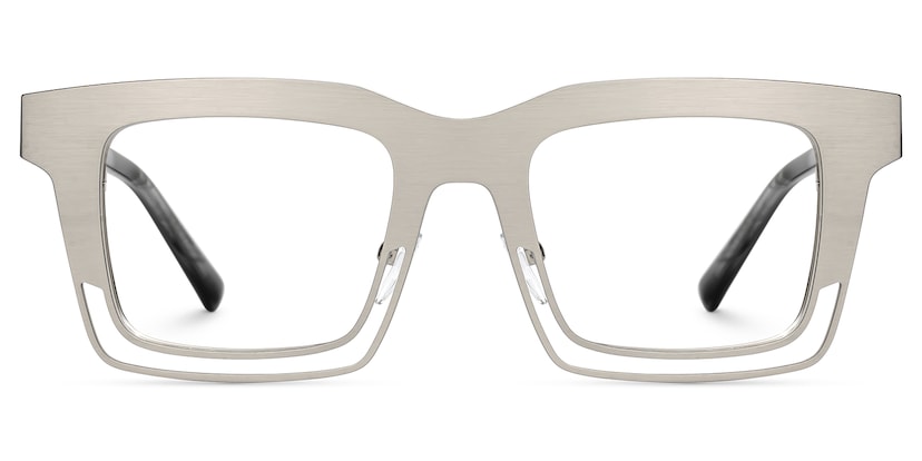 Evan Rectangle Silver Glasses