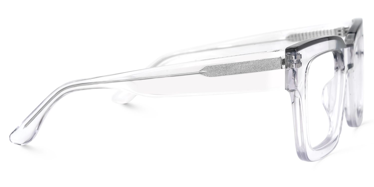 Vorse Square Clear Clear Spectacle Frames for Men | Zeelool2