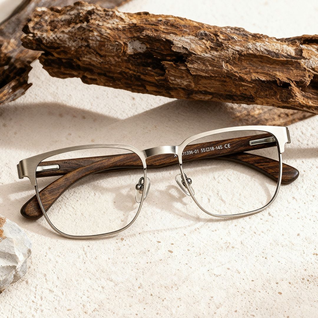 Luke silver browline glasses Online | ZEELOOL