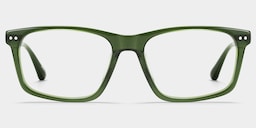 Cozy Rectangle Green Glasses4